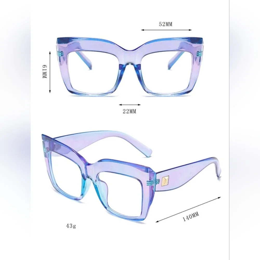 NEW Purple Ombre Oversize Fashion Glasses